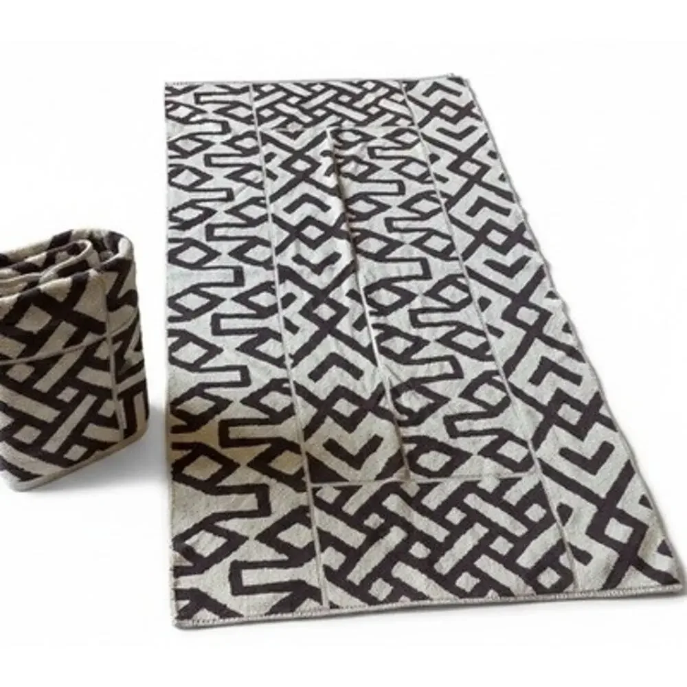 Vtg 80s Ralph Lauren Bath Towels Lot 3 Chevron Geometric Aztec Brown 27x48’ USA